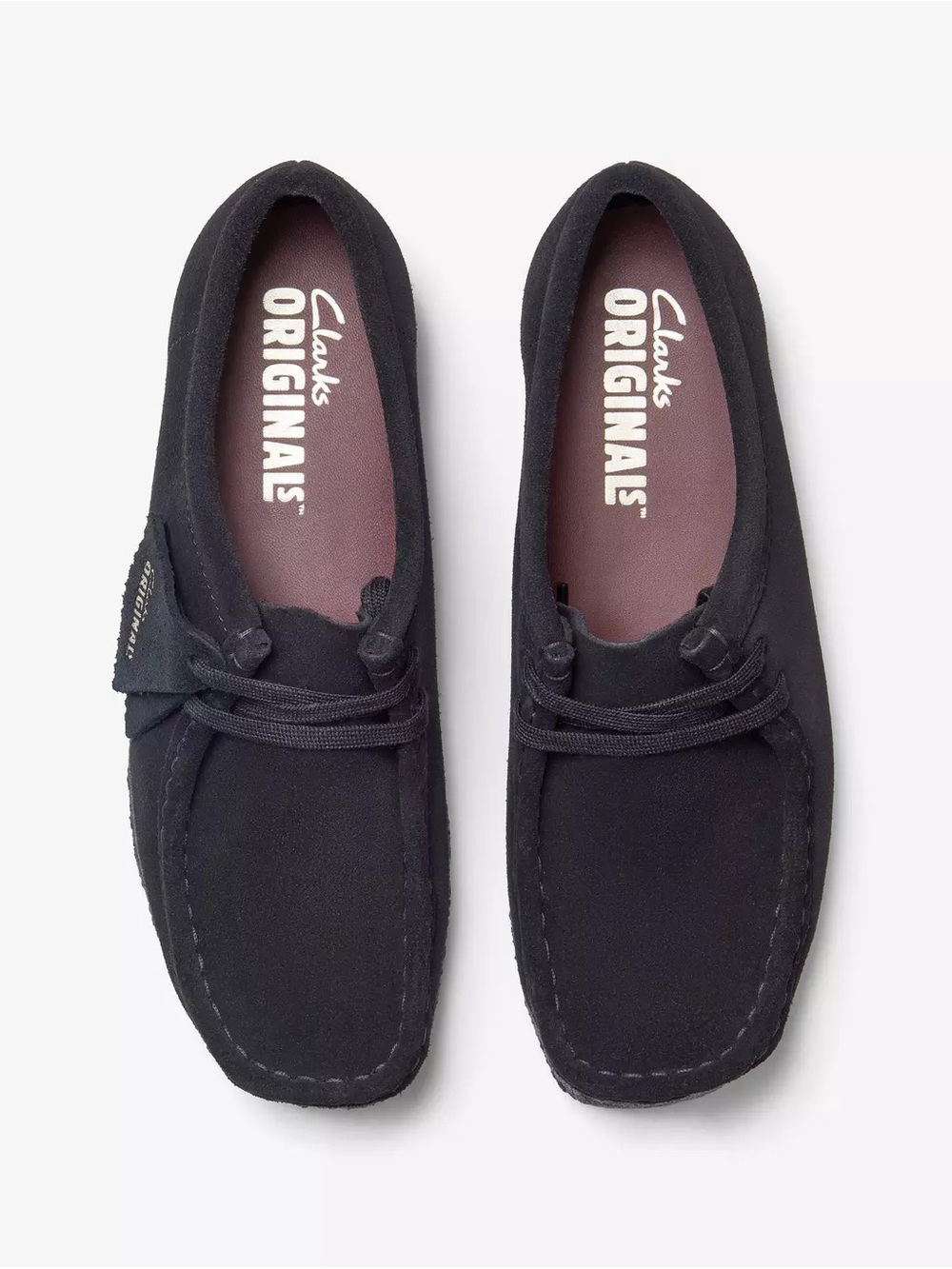 Clarks Black Suede Wallabee Loafers